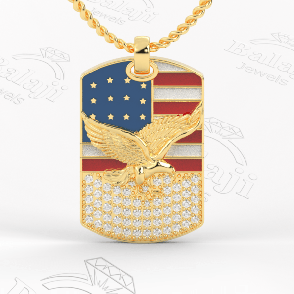 American Flag Eagle Necklace | american flag necklace | eagle necklace | eagle pendant | patriots necklace