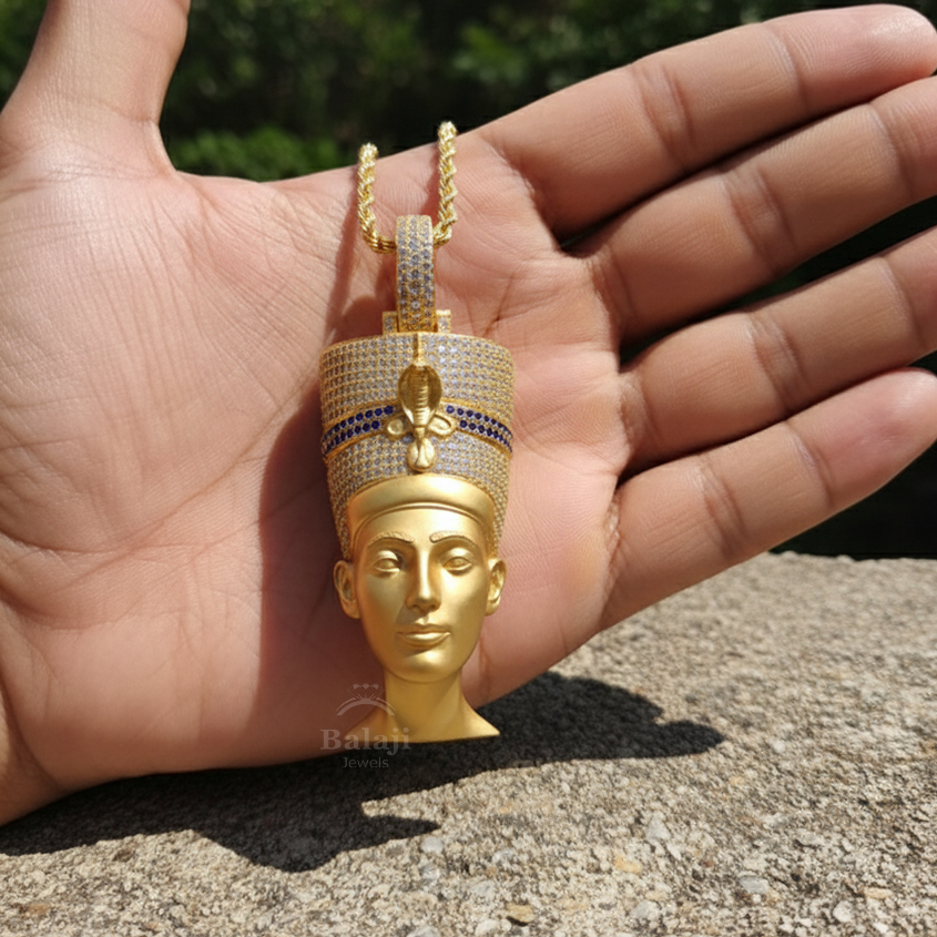 Nefertiti Necklace | queen nefertiti necklace | silver nefertiti necklace | nefertiti pendant | gold nefertiti necklace