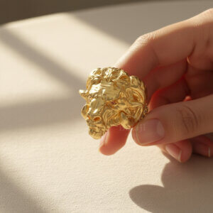 Goat Head Ring | goat ring | goat skull ring | silver goat ring | diamond goat ring