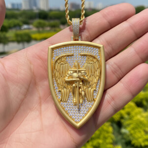 St Michael Pendant, st michael the archangel pendant, st michael medal, st michael silver pendant