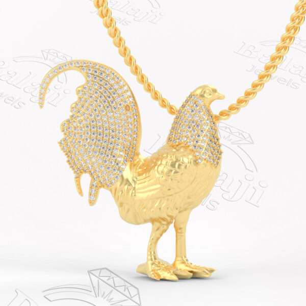 Chicken Necklace, rooster pendant, chicken pendant, shein chicken necklace, silver chicken pendant