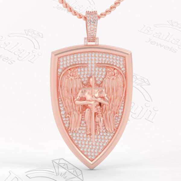 St Michael Pendant, st michael the archangel pendant, st michael medal, st michael silver pendant