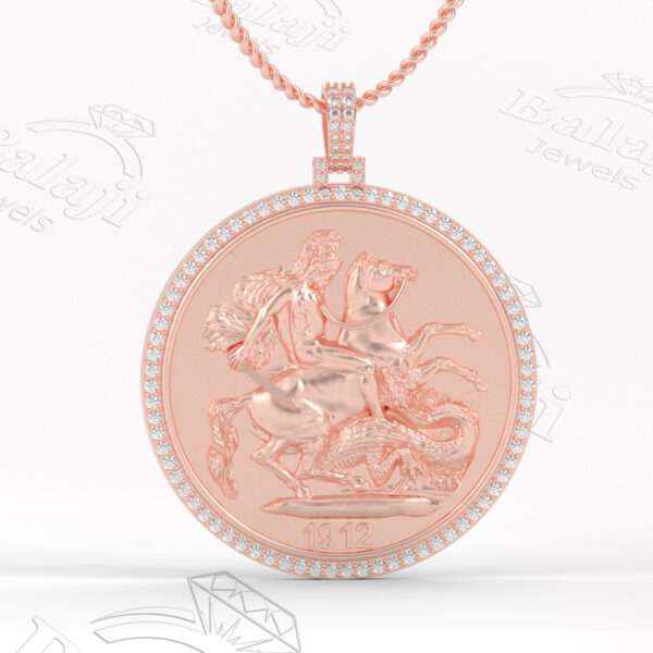 St George Pendant, St George The Dragon Slayer Pendant, st george medal, st george pendant silver