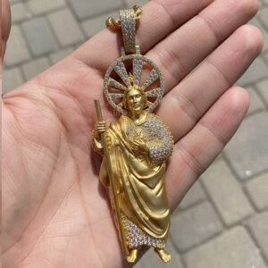 St Jude Necklace, san juditas chain, san judas pendant, St Jude pendant silver