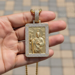 St Jude Pendant, san judas necklace, san juditas chain, st jude pendant silver